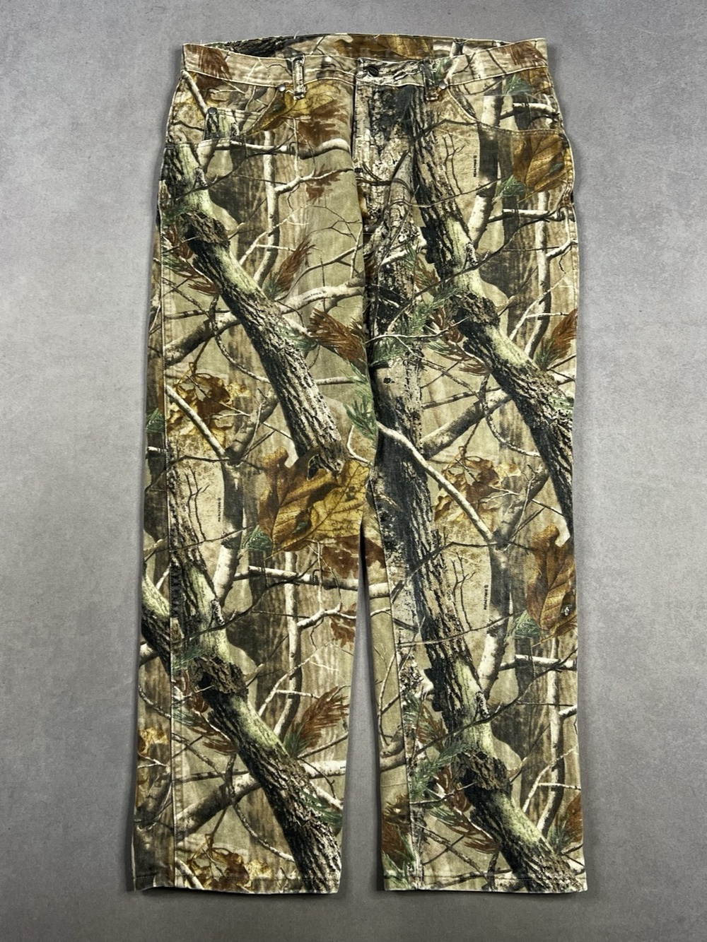 Mossy Camo Pants Brown Green Waist 38